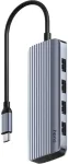 CUDY UH500 laptop dock/port replicator USB 3.2 Gen 1 (3.1 Gen 1) Type-C Grey, Silver