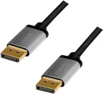 Logilink - DisplayPort-Kabel - DisplayPort (M) zu DisplayPort (M) - DisplayPort 1.2 - 1 m - Support von 4K 60 Hz - Grau, Schwarz (CDA0100)