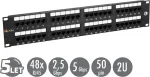 Solarix 19" patch panel 48 x RJ45 CAT5E UTP 150 MHz black 2U SX48-5E-UTP-BK