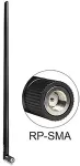 DELOCK WL-Antenne RP-SMA 9dBi Kippgelenk schwarz