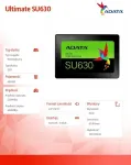 K&otilde;vaketas Adata | Ultimate SU630 3D NAND SSD | 480 GB | SSD form factor 2.5&rdquo; | Solid-state drive interface SATA | Read speed 520 MB/s | Write speed 450 MB/s