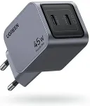 Ugreen Nexode Pro 45W Dual USB-C GaN Fast Charger EU gray