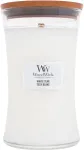 WoodWick Scented Candle, Large White Teak 609.5 g, 1 piece
