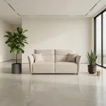 Home4you Diivan CALLA 2,5-kohaline 184x100xH92cm, kaeravalge