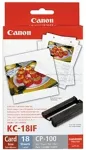 Tooner CANON KC-18IF - Etiketten - 18 Stck. - f&uuml;r SELPHY CP330, CP520, CP530, CP720, CP730, CP740, CP750, CP760, CP770, CP780, CP790, CP800 (7741A001)