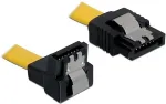DeLOCK SATA 6 Gb/s Kabel gerade auf unten gewinkelt 10 cm gelb
