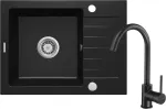 Deante Granite sink with 1-bowl faucet with drainer