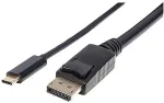 Manhattan USB Typ C auf DisplayPort-Adapterkabel 2m schwarz