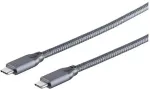 No-Name USB-C (ST-ST) 2m Anschlusskabel Grau