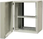 EMITER NET Split hanging cabinet 19" 15U, sheet metal/glass doors, 600&times;550&times;770mm width/depth/height EM/AH6515