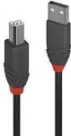 Lindy USB 2.0 Kabel Typ A/B Anthra Line M/M 3m schwarz