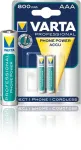 Varta Akku RECHARGE Phone AAA HR03 800mAh 2St.