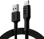 GREEN CELL USB 3.0 > Lightning (ST-ST) 1,2m Ladekabel LED Schwarz