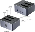 UNITEK CLONING STATION 2X SATA 2,5"/3,5" USB 5GB