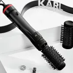 Rowenta Activ Keratin and Shine Hair Brush | x Karl Lagerfeld CF952LF0 | Ion conditioning | Number of heating levels 2 | 1000 W | Black