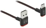 DeLOCK EASY-USB 2.0 Kabel Typ-A Stecker zu USB Type-C&trade; Stecker gewinkelt oben / unten 0,5 m schwarz