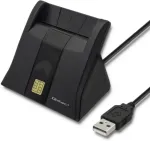 Qoltec Smart chip card scanner USB2.0 Plug&play