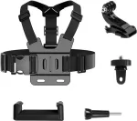 Hurtel GoPro Chest Strap set of accessories 5in1 for GoPro, DJI, Insta360, SJCam, Eken sports cameras (GoPro 5 in 1 chest strap)