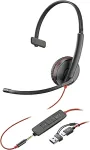 POLY HP Headset Blackwire C3215 Mono USB-C/A & 3.5 mm (bulk)
