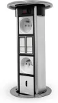 Legrand Kolumna biurkowa niewyposażona do montażu w blacie gniazd standardu 22,5x45 mm (45x45mm), 8M (4x2M)