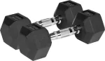 Rebel Rubberized cast iron dumbbells HEX 2x5 kg ACTIVE