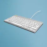 Klaviatuur R-GO Tools R-GO COMPACT BREAK ERGONOMIC KEYBOARD AZERTY (BE) WIRED WHITE