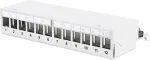 Digitus Modular Desktop Patch Panel, 12-Port (light gray, for Keystone modules, with labeling field)