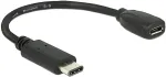 Delock USB C > Adapter USB 2.0 Typ Micro-B Buchse 15 cm schwarz