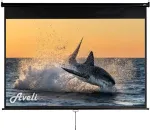 AVELI wall projection screen, 200x125cm (16:10) 92", black tube