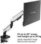 Logilink Monitorhalterung 17-49",Gaming, Gasdruckfeder