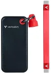 K&otilde;vaketas VERBATIM Pocket SSD USB 3.2 Gen 2 256GB Black/Red