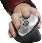 Hiir No name BakkerElkhuizen Grip Mouse Wireless, Optical, RF Wireless, 1600 DPI, 200 g, Black,Silver