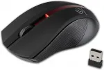 Hiir Rebeltec Wireless optical mouse, GALAXY black/red, rubber surface