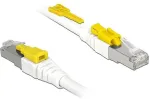 DeLOCK Secure - Patch-Kabel - RJ-45 (M) bis RJ-45 (M) - 2,0m - STP - CAT 6a - halogenfrei - wei&szlig; (85332)