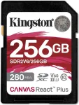M&auml;lukaart Kingston Technology 256GB React Plus 280/150/MB/s U3 V60 SD Card