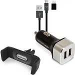 Realpower KFZ-Ladeger&auml;t Set + Kabel + Halterung Smartphone