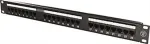 DELTACOIMP DELTACO 19 "patch panel, 24xRJ45, Cat6a, UTP, 1U, 10Gbps, crown terminals, metal, black / PAN-124