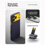 SPIGEN Hard Case Caseology Nano Pop with MagSafe for Apple iPhone 18 Pro / 17 Pro, Blueberry Navy ACS12178