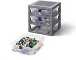 Lego Room Copenhagen drawer shelf set of 3, storage box (grey)