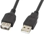 LANBERG USB-A Verl&auml;ngerungskabel M/F 2.0 3,0m schwarz
