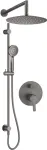 Deante Concealed shower set with rail - with overhead shower