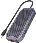 UNITEK uHUB S7+ Wired USB 3.2 Gen 2 (3.1 Gen 2) Type-C Grey