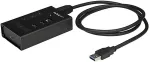 StarTech.com 4 Port USB Hub - Metall - USB-A zu 3x USB-A und 1x USB-C - USB 3.0 - Industrieller USB Hub - USB Hub mit Typ C - Hub - 3 x SuperSpeed USB 3.0 + 1 x USB-C - Desktop - f&uuml;r P/N: SVA12M2NEUA, SVA12M5NA
