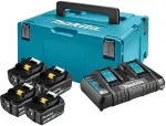 MAKITA Zubeh&ouml;r - Akku Ladeger&auml;t mit Akkus - 4xBL1860B