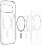 SPIGEN &Uuml;mbris Ultra Hybrid (MagFit), Google Pixel 11 Pro XL, l&auml;bipaistev valge Qi2/MagSafe ringiga,