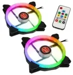 NONAME Raijintek IRIS 14 Rainbow RGB LED fans, 2-Part Set incl. Controller - 140mm