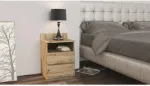 TOP E SHOP Topeshop M1 ARTISAN nightstand/bedside table 2 drawer(s) Oak