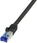 LOGILINK Patchkabel Ultraflex, Cat.6A, S/FTP, schw., 0,25 m