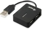 EQUIP 4-Port USB-A2.0-Hub->4xUSB-A 2.0 Reiseversion 480Mbps