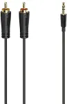 Hama Kaabel 3,5mm- 2 RCA, 1,5m, kullatud